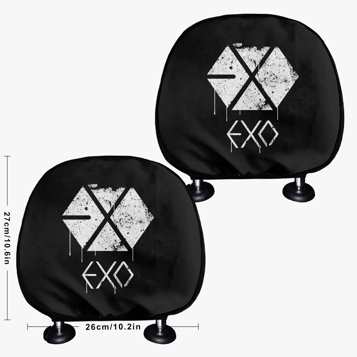 Exo Car Headrest Covers - 2Pcs - car accessories - Great KPop Gift! - Beyond The Shoppe