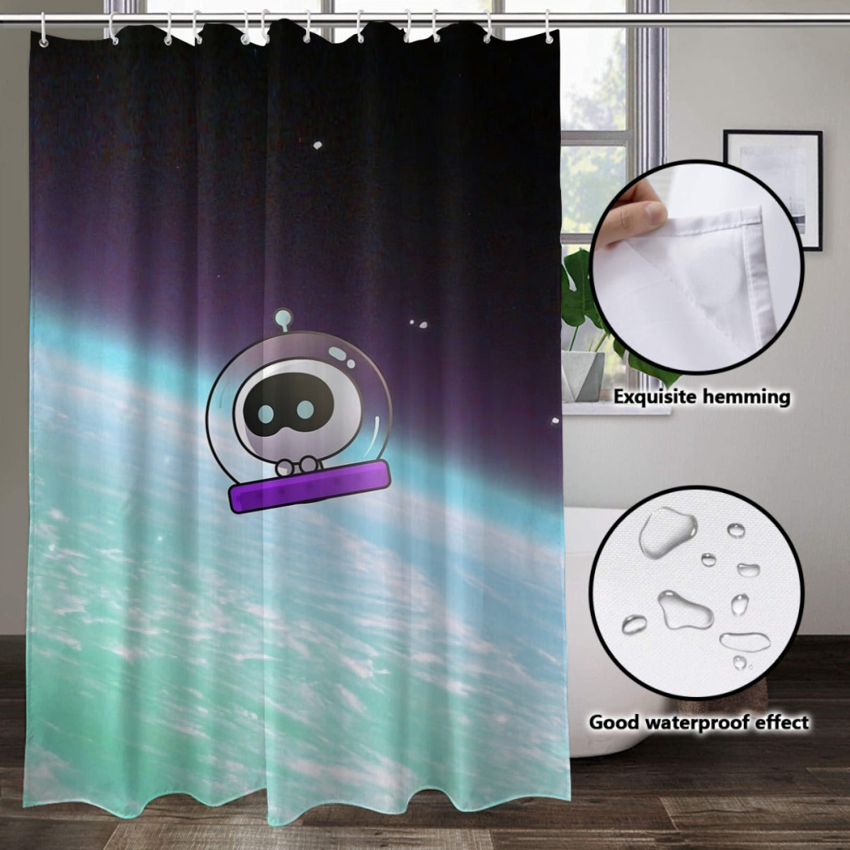BTS Wooteo Shower Curtain - Ultimate bathroom accessory! Great home warming gift for your favorite Kpop lover!