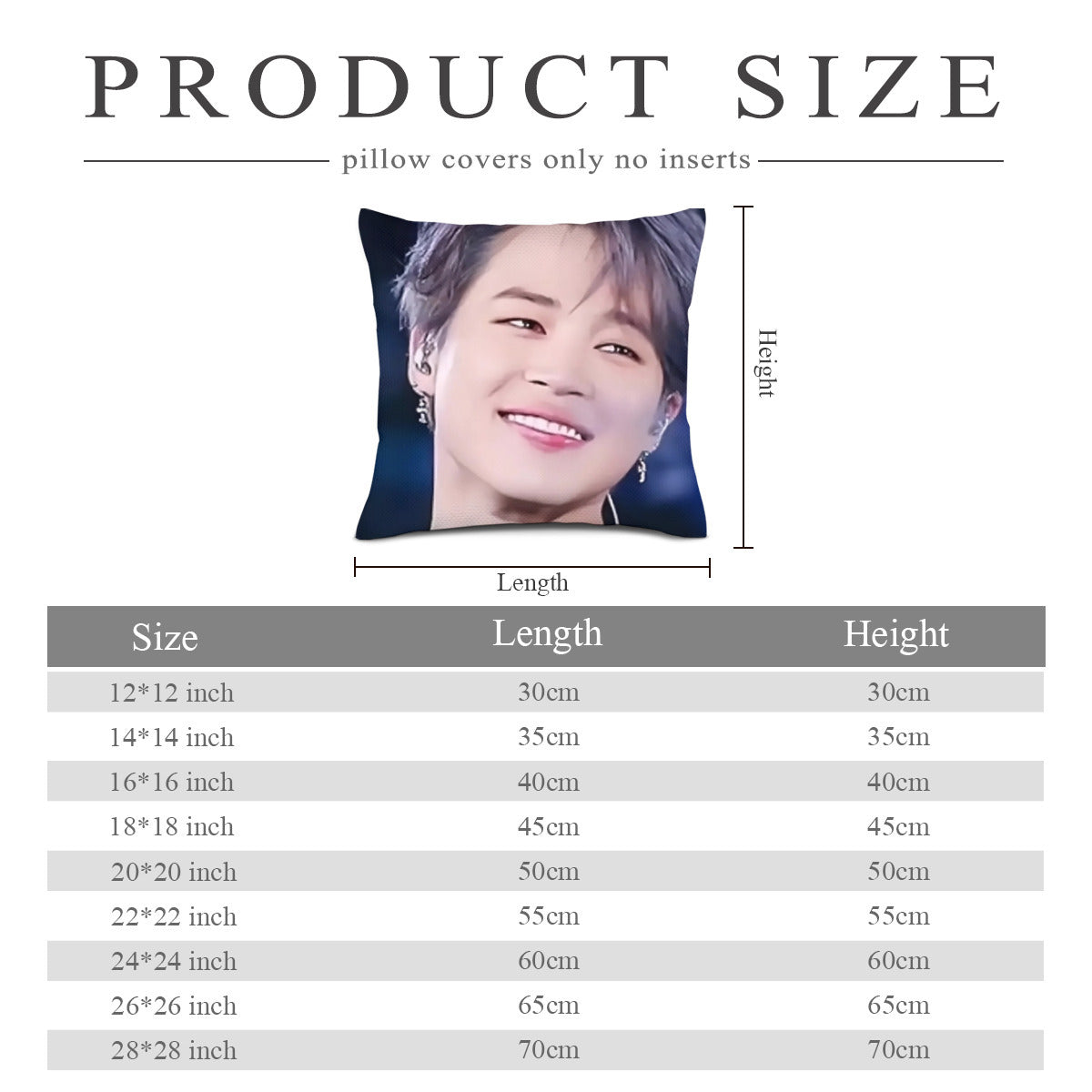 BTS Jimin -themed linen pillow cushion cover- double sided pillow case - Pillowcase! Great KPOP Gift!