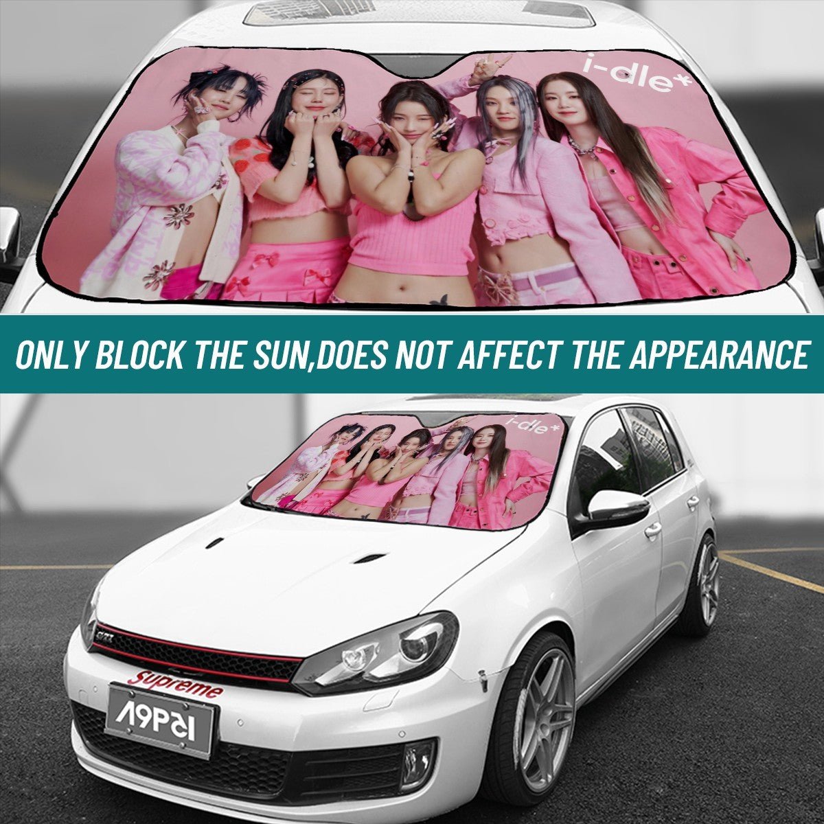 i-dle Sun Shade - Windshield Cover -KPop Themed - Great gift! Car Window Shield - Windshield Protector - Beyond The Shoppe