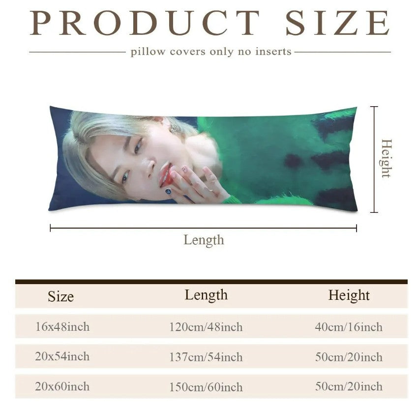 BTS Jimin Full body pillow case - 2 different stunning photos of Jimin! Immediate shipping! Size large!