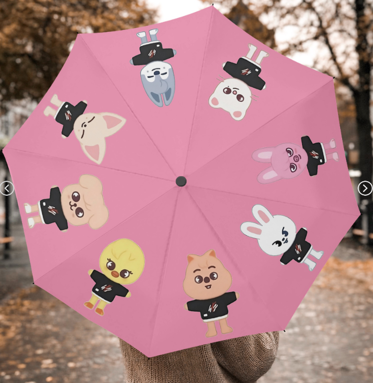 Stray Kids SKZOO Umbrella - Different color options! Automatic opening umbrella - Straykids rainy weather, protection from weather