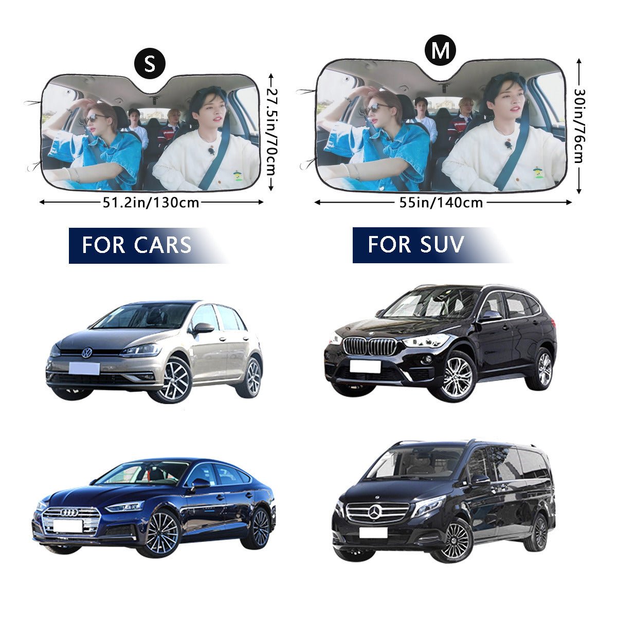 Stray Kids Driving Car sun visor - Windshield cover, sunshade, windshield protector, car window shade, UV blocker, sun blocker - Beyond The Shoppe