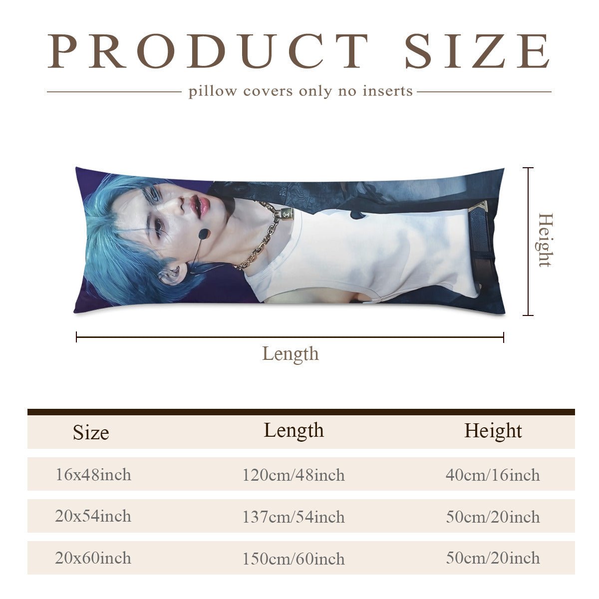 Stray Kids Felix with Blonde & Blue Hair Full body pillow case - The duality! 3 sizes! - Beyond The Shoppe