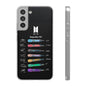 BTS OT7  Microphones & Signatures Cell Phone Case - iPhone, Samsung and Custom Covers -  K-Pop Phone Covers, Gifts for Fans, Stylish Cell Phone Accessories