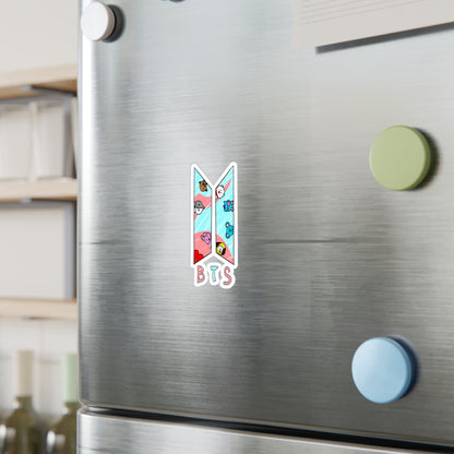 BTS BT21 Colorful Logo Vinyl Decals, Fun Stickers - Water, UV and Scratch Resistant!
