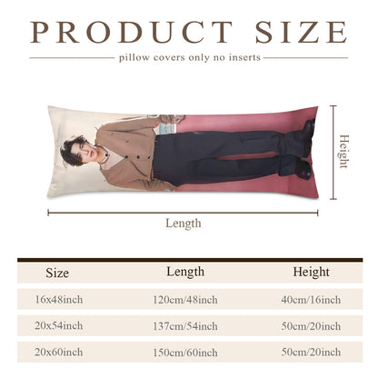 BTS Suga in Celine Fashion  Full Body Pillow Case - Double Sided Full Body Pillowcases - 3 sizes! Long Pillow Cover Double-Sided Design (Multiple Sizes)