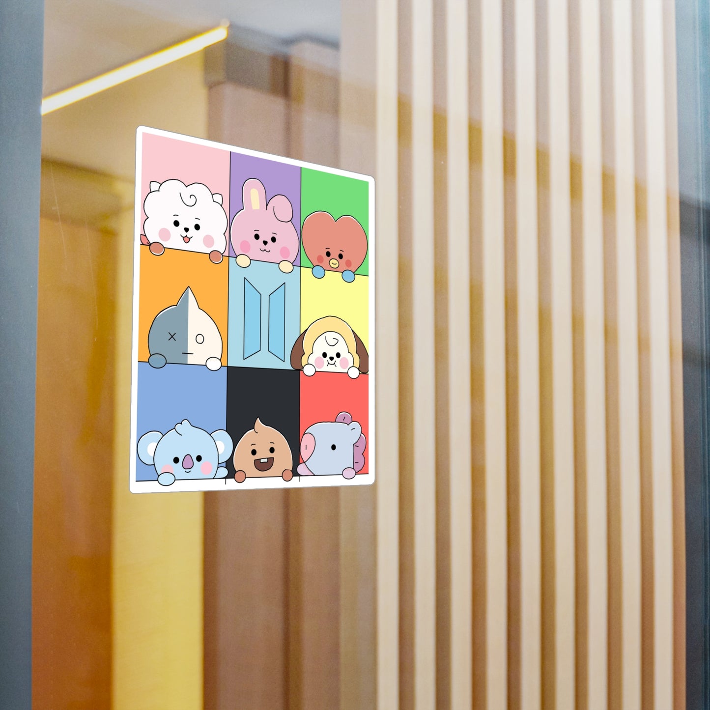 BTS - Baby BT21 Squares! Vinyl Decals, Fun Stickers - Water, UV and Scratch Resistant!