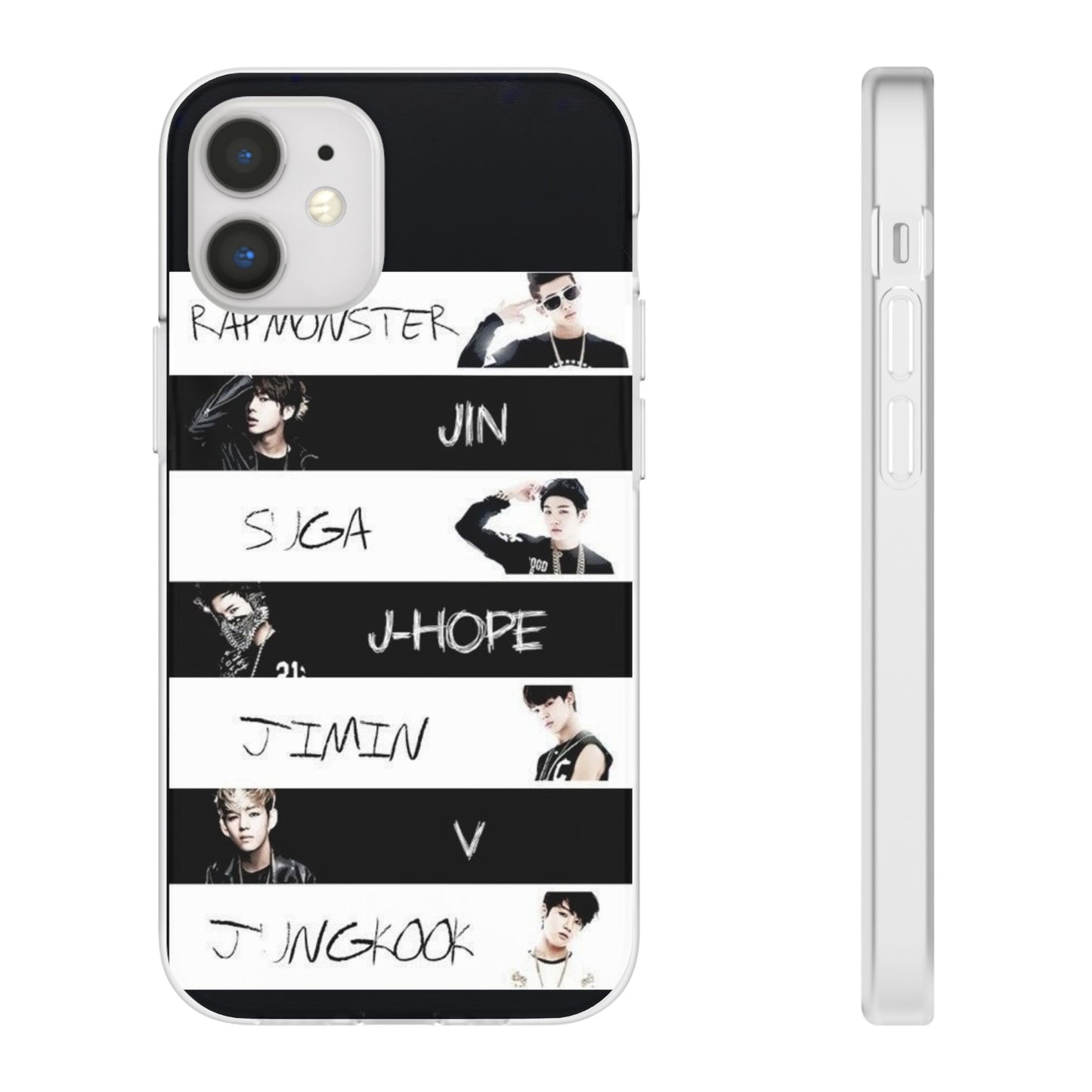 BTS Old School OT7 Cell Phone Case - iPhone, Samsung and Custom Covers -  K-Pop Phone Covers, Gifts for Fans, Stylish Cell Phone Accessories