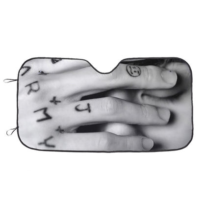 BTS JK Tattood hand / face Car shade - 2 options! Jungkook Windshield cover 3 sizes! BT21 Car Sun Shade  - Gift Bangtan Fan, Army, Sunshade