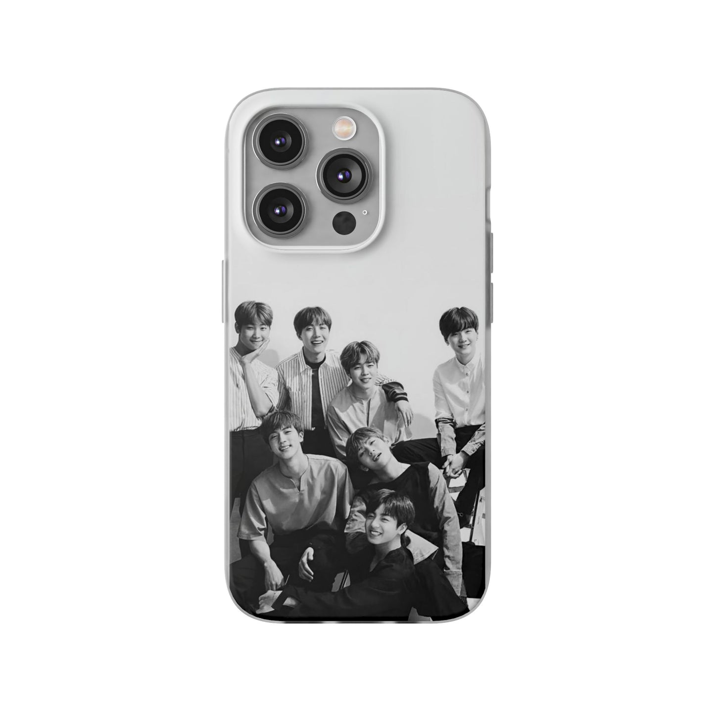 BTS OT7 B/W Cell Phone Case - iPhone, Samsung and Custom Covers -  K-Pop Phone Covers, Gifts for Fans, Stylish Cell Phone Accessories