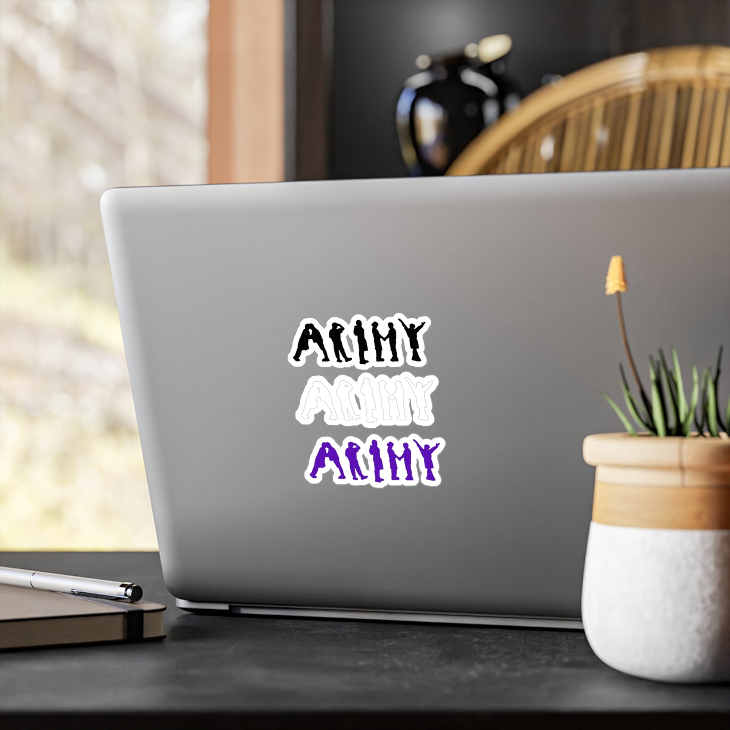 BTS ARMY Silhouette - 3 Colors! Vinyl Decals, Fun Stickers - Water, UV and Scratch Resistant!