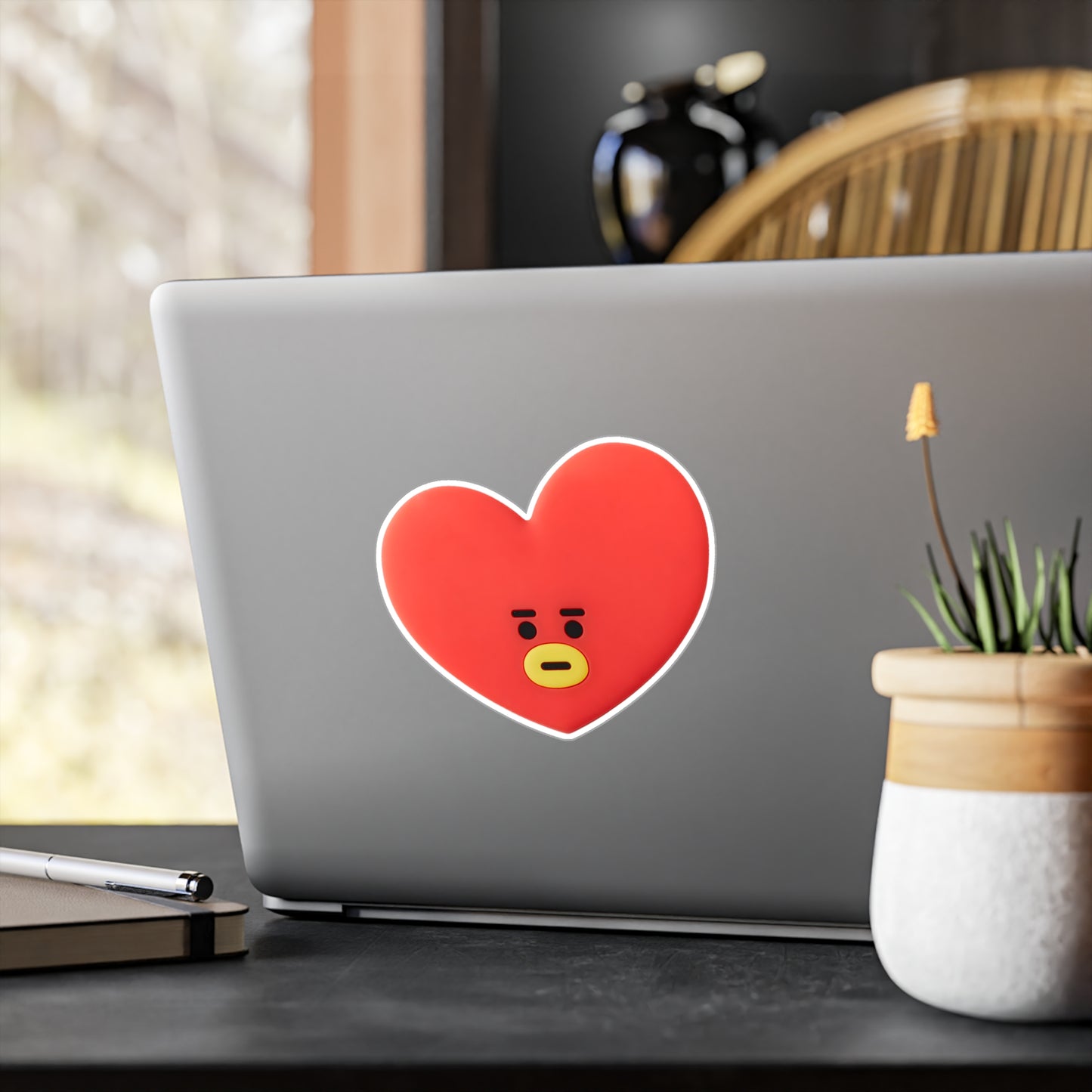 BTS BT21 Tata - V Vinyl Decals, Fun Stickers - Water, UV and Scratch Resistant!