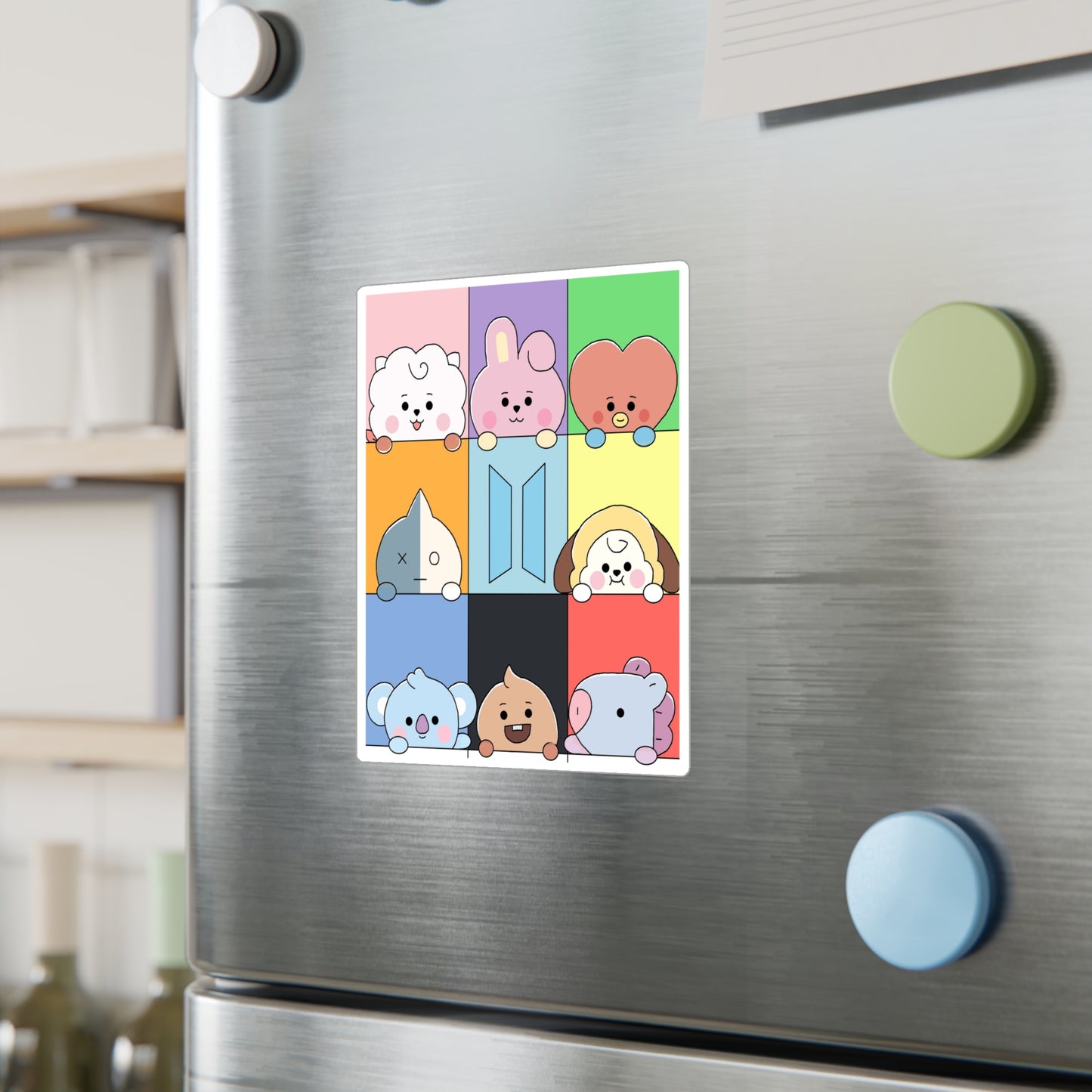 BTS - Baby BT21 Squares! Vinyl Decals, Fun Stickers - Water, UV and Scratch Resistant!