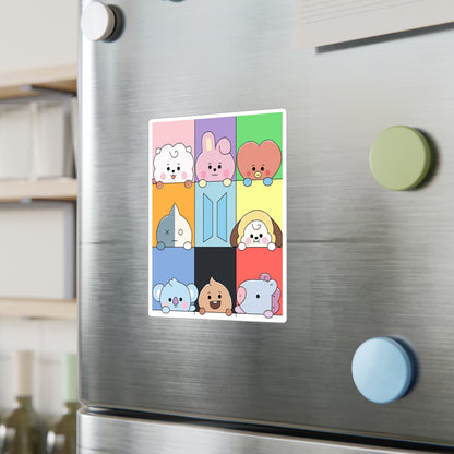 BTS - Baby BT21 Squares! Vinyl Decals, Fun Stickers - Water, UV and Scratch Resistant!