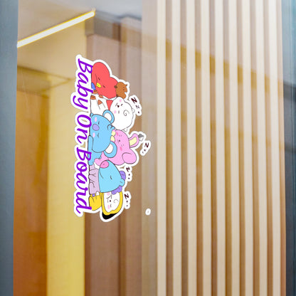 BTS BT21 Sleeping Babies - Baby On Board Vinyl Decals, Fun Stickers - Water, UV and Scratch Resistant!