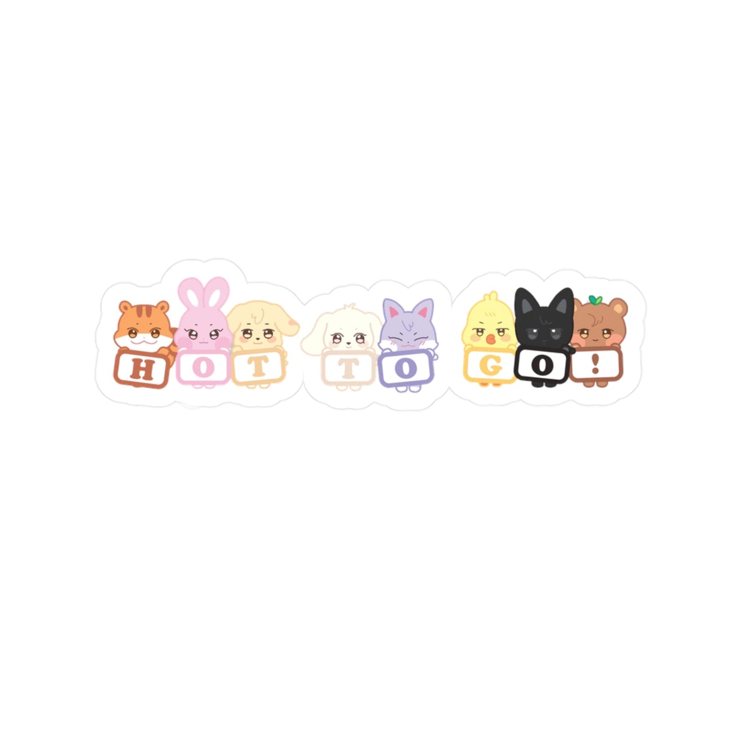 Ateez  Aniteez Hot To Go! ATINY Vinyl Decals, Fun Stickers - Water, UV and Scratch Resistant!