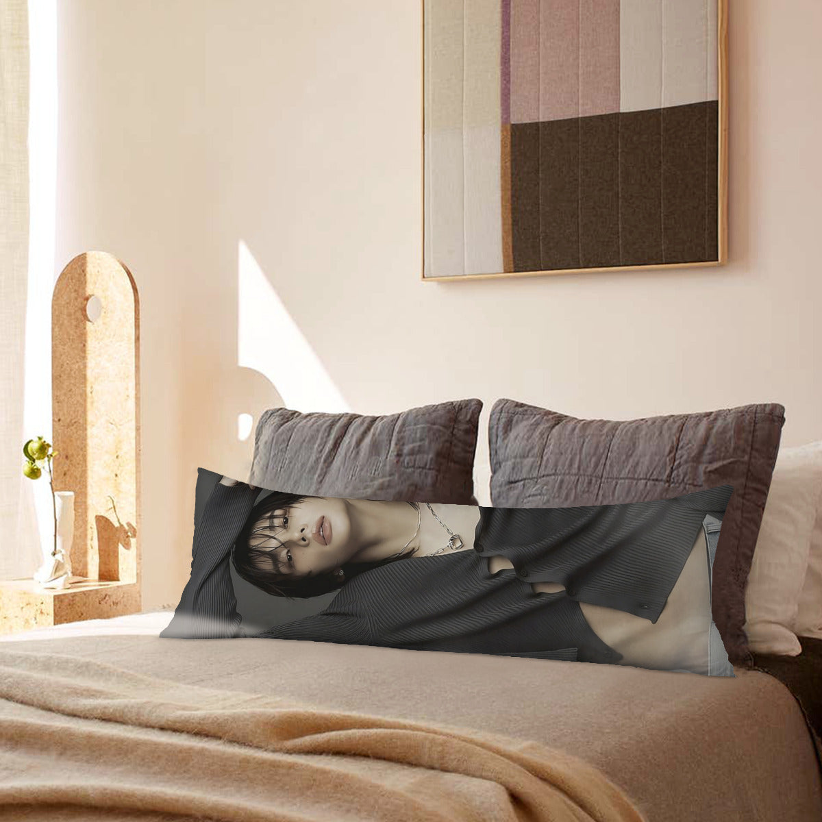 Custom Duo! Hyunjin (Stray Kids) & Niki (Enhypen) Full Body Pillow - Custom double sided pillowcase! - Comes in 3 sizes!