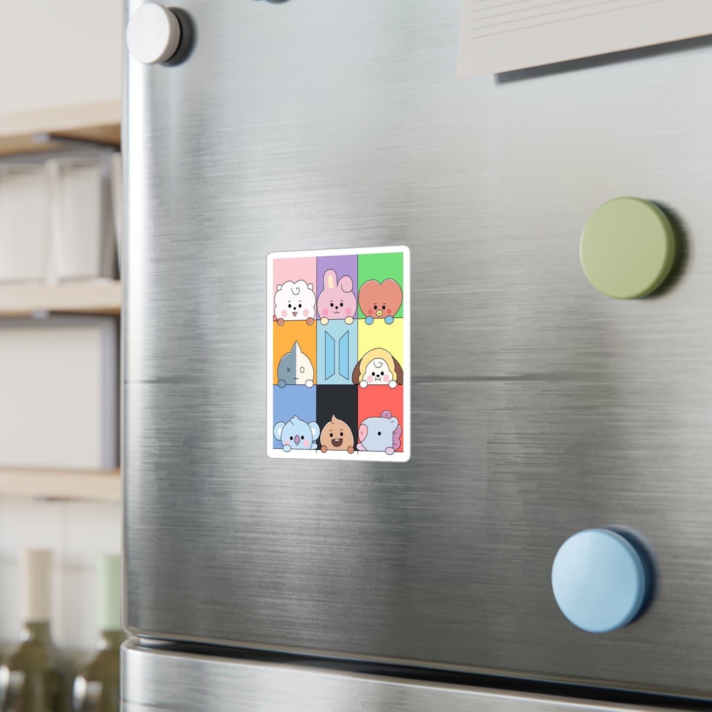 BTS - Baby BT21 Squares! Vinyl Decals, Fun Stickers - Water, UV and Scratch Resistant!