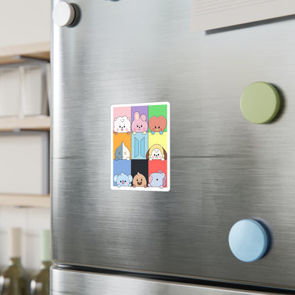 BTS - Baby BT21 Squares! Vinyl Decals, Fun Stickers - Water, UV and Scratch Resistant!