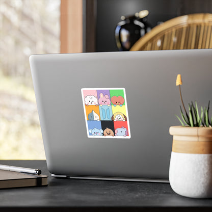 BTS - Baby BT21 Squares! Vinyl Decals, Fun Stickers - Water, UV and Scratch Resistant!