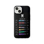 BTS OT7  Microphones & Signatures Cell Phone Case - iPhone, Samsung and Custom Covers -  K-Pop Phone Covers, Gifts for Fans, Stylish Cell Phone Accessories