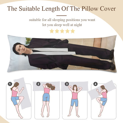 BTS Suga Body Pillow Case - 3 Sizes - BTS Yoongi full size pillow case - BTS Agust D double sided pillowcase