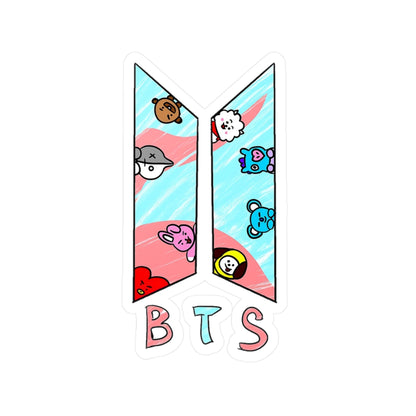 BTS BT21 Colorful Logo Vinyl Decals, Fun Stickers - Water, UV and Scratch Resistant!
