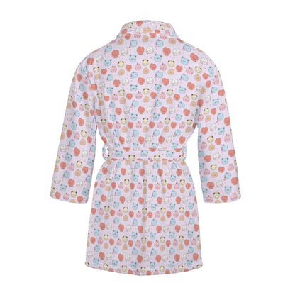 BTS BT21 Women's Short Robe with 2 front pockets with all-over printed design