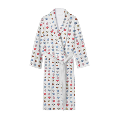 BTS BT21 Designed Women's Long Robe with 2 front pockets with all-over printed design