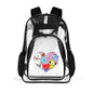 BTS BT21 in a Heart Clear Backpack 17 Inch PVC Transparent Bookbag
