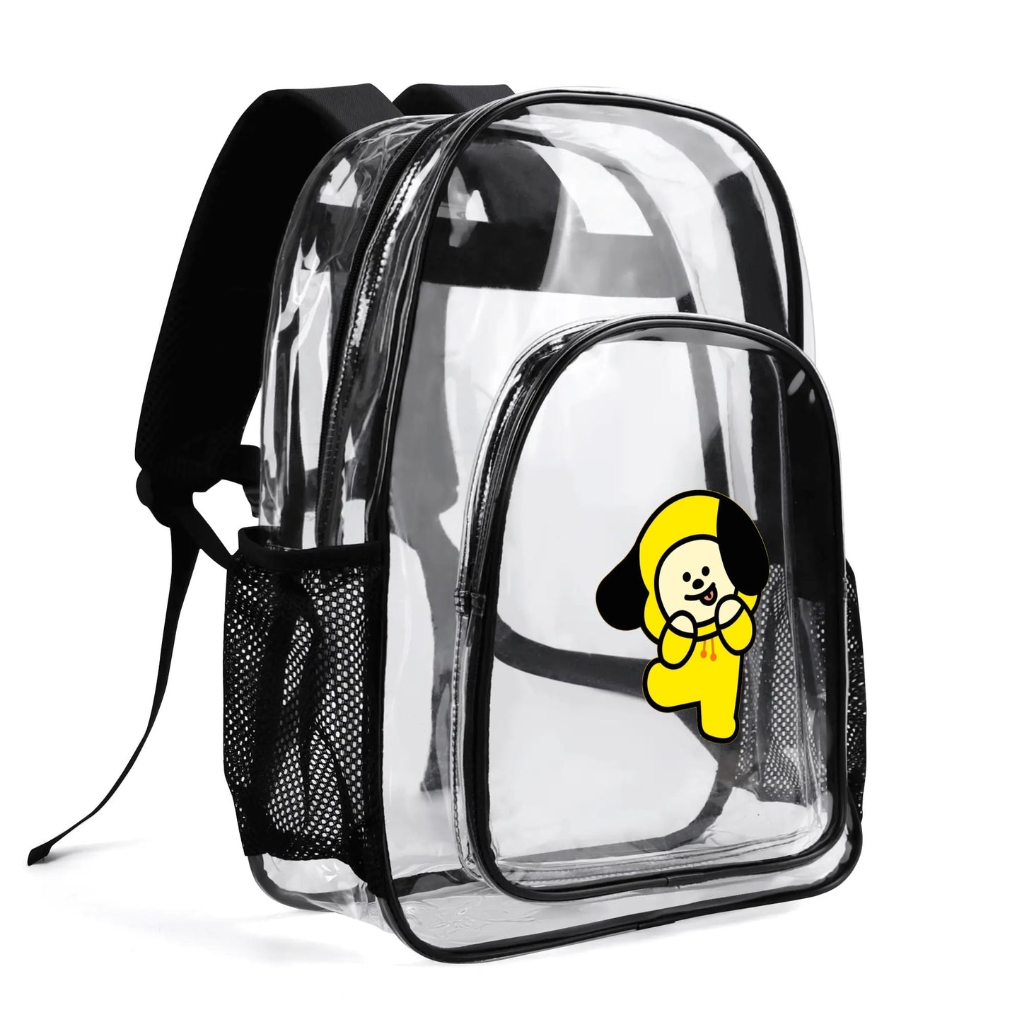 BTS BT21 Chimmy Clear Backpack 17 Inch PVC Transparent Bookbag