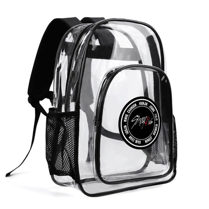 Stray Kids Skzoo Clear Backpack 17 Inch PVC Transparent Bookbag