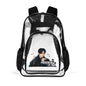BTS RunSeokJin Jin Concert Tour Backpack - Double layer 17 Inch Clear Bag PVC See Through Transparent School Backpack