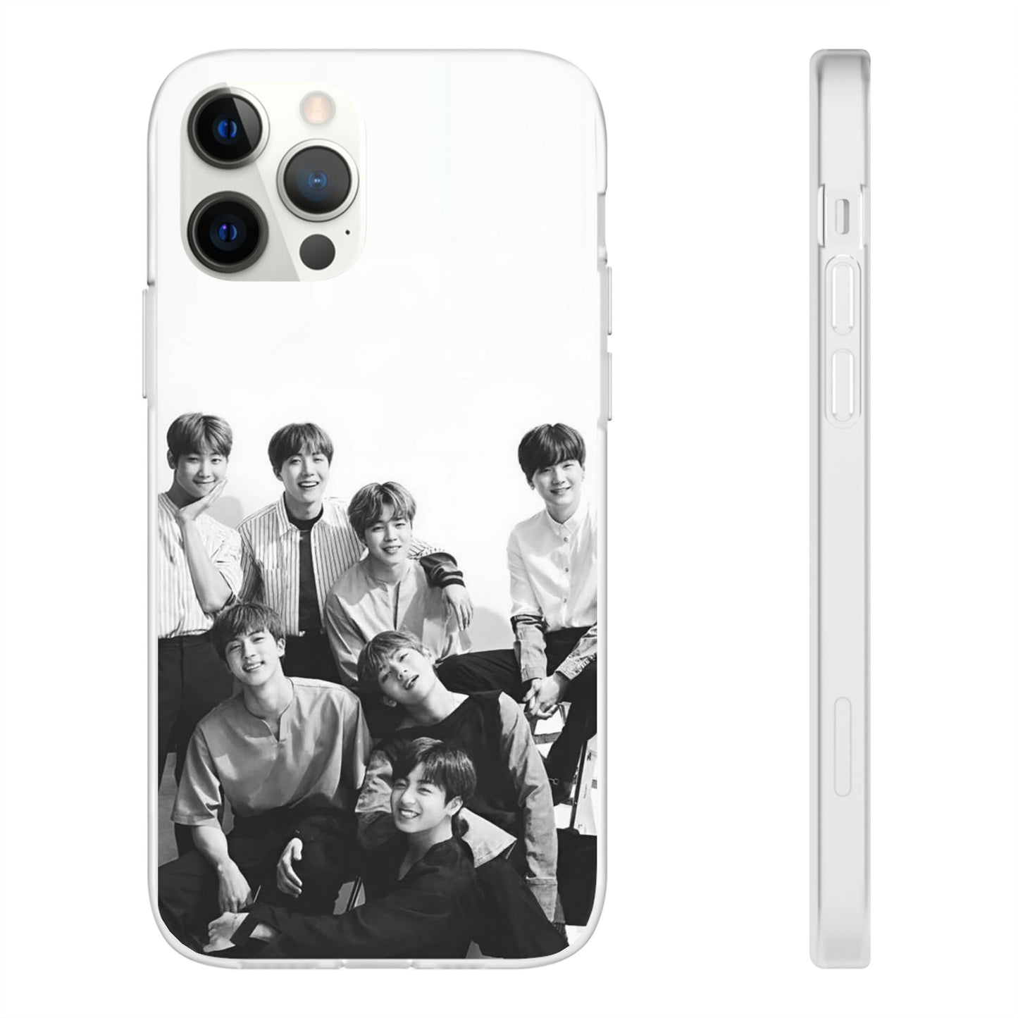 BTS OT7 B/W Cell Phone Case - iPhone, Samsung and Custom Covers -  K-Pop Phone Covers, Gifts for Fans, Stylish Cell Phone Accessories
