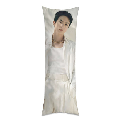BTS Jin Body Pillow Case - 3 Sizes - BTS Jin full size double sided pillowcase - BTS World Wide Handsome pillow case