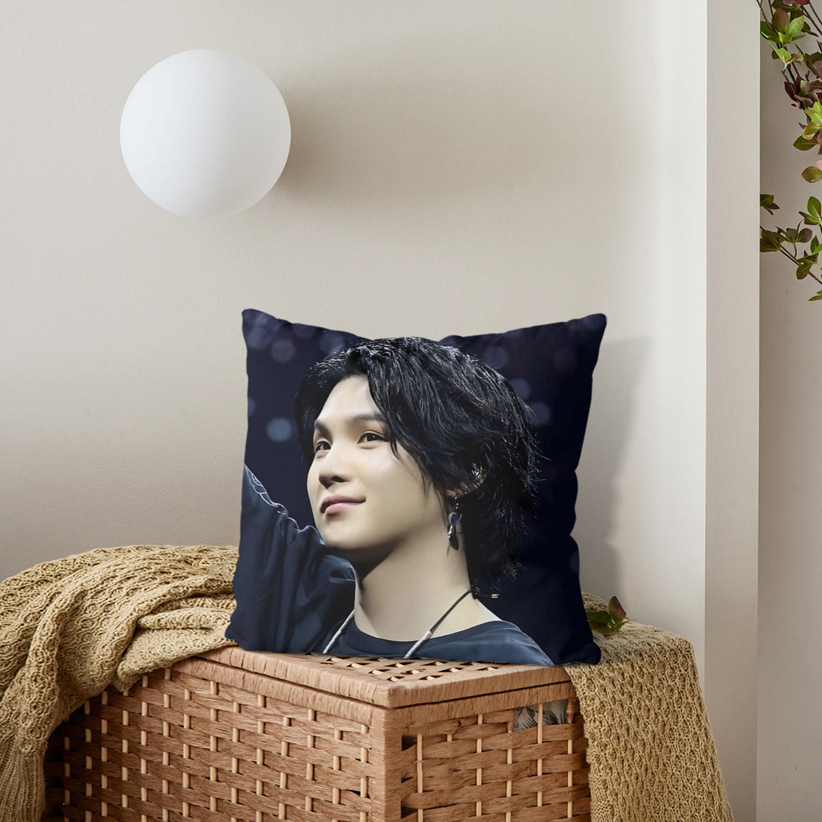 BTS Suga Agust D concert themed pillow cushion cover- double sided pillow case -  Pillowcase! Great KPOP Gift!