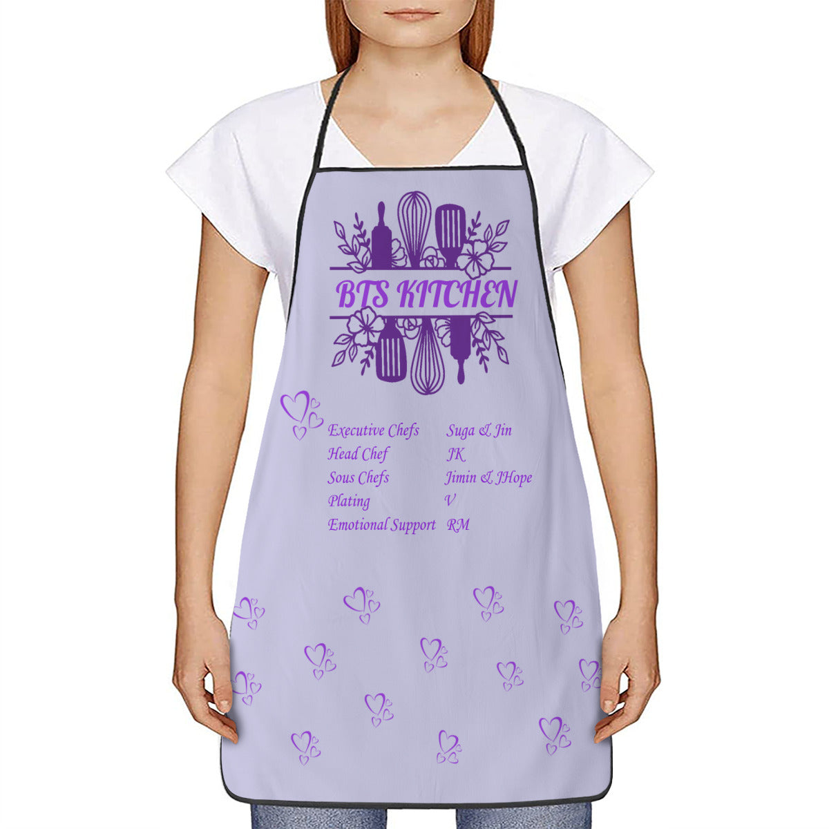 BTS Kitchen Apron - Adult's Apron - Korean literary style - Cotton Linen - Great for up & coming chefs!