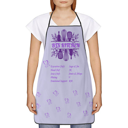 BTS Kitchen Apron - Adult's Apron - Korean literary style - Cotton Linen - Great for up & coming chefs!