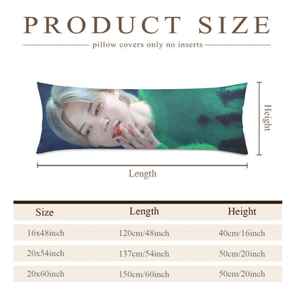 BTS Jimin Full body pillow case - 2 different stunning photos of Jimin! 3 sizes - double sided pillow covers