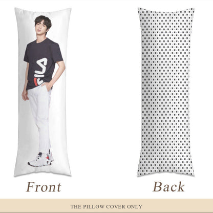 BTS Jin Body Pillow Case - 3 Sizes - BTS Jin full size pillow case - BTS World Wide Handsome double sided pillowcase