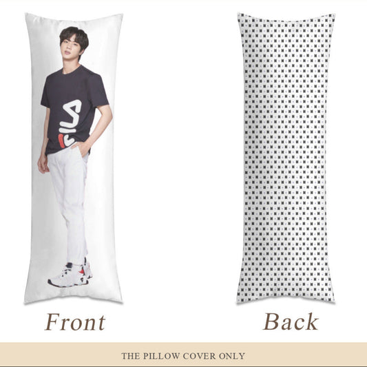 BTS Jin Body Pillow Case - 3 Sizes - BTS Jin full size pillow case - BTS World Wide Handsome double sided pillowcase