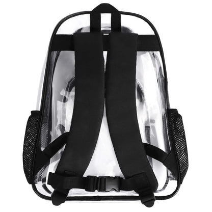 BTS Black Logo Clear Backpack 17 Inch PVC Transparent Bookbag