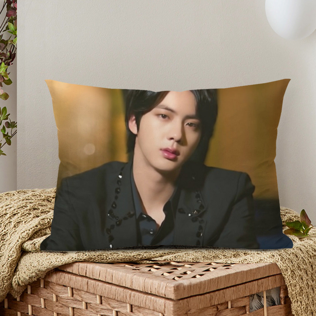 BTS Jin themed Pillow sham - double sided pillow case -  Pillowcase! Great KPOP Gift!