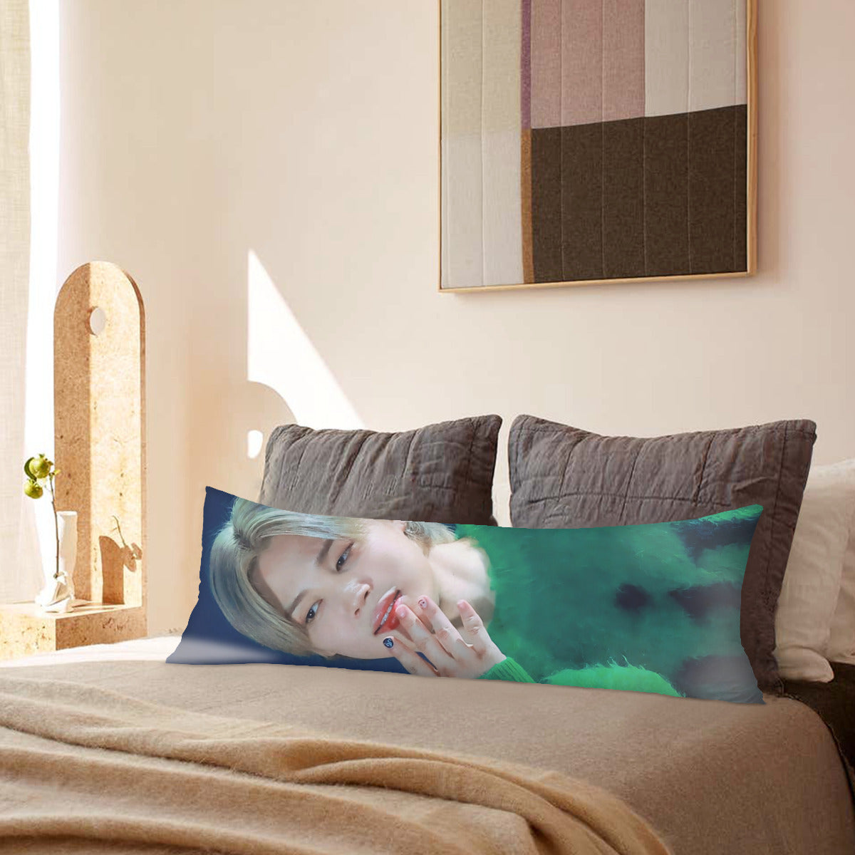BTS Jimin Full body pillow case - 2 different stunning photos of Jimin! 3 sizes - double sided pillow covers