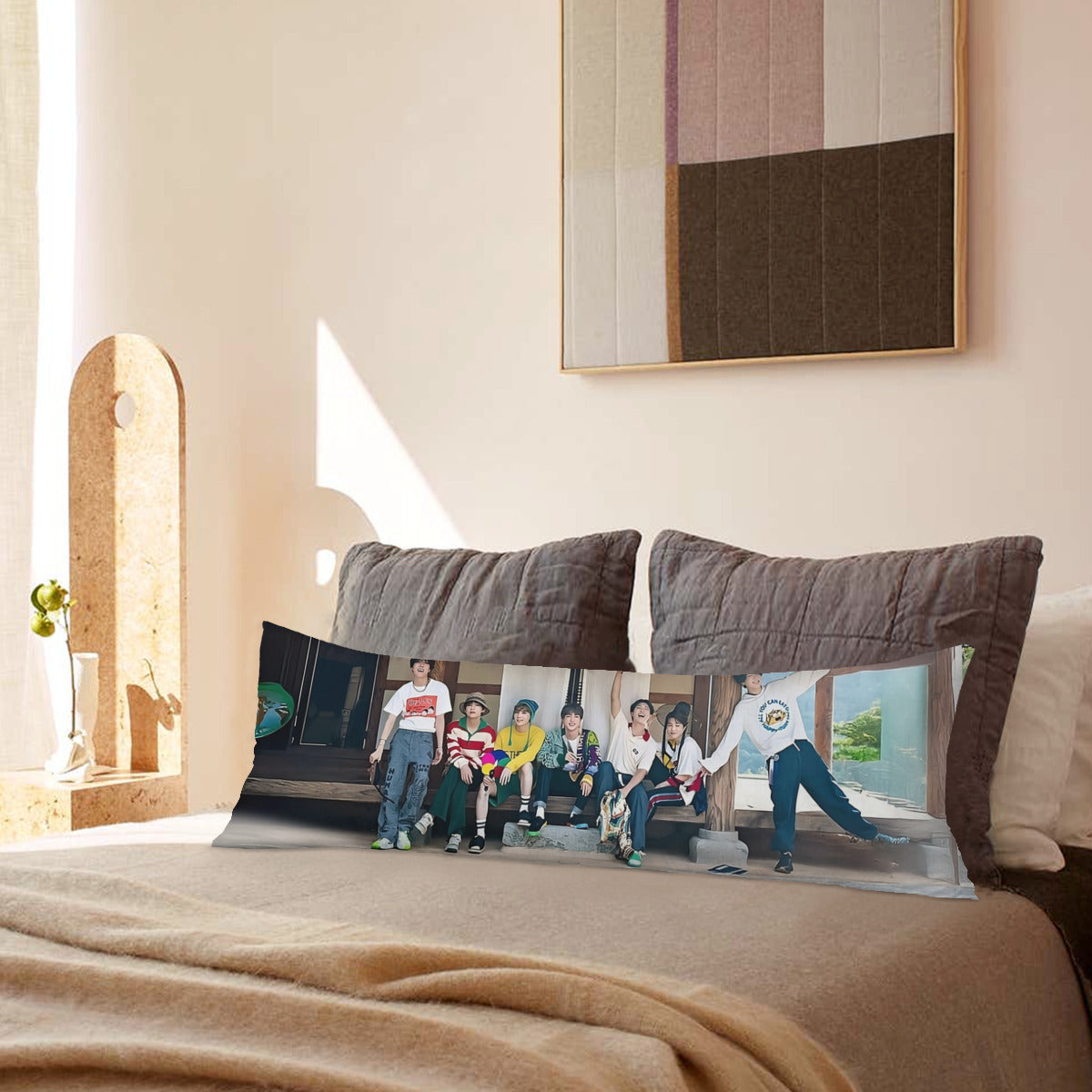 BTS OT7 Festa Full body pillow case with Love Yourself back side- Double sided pillowcase- in 3 sizes! Perfect ARMY Gifts!