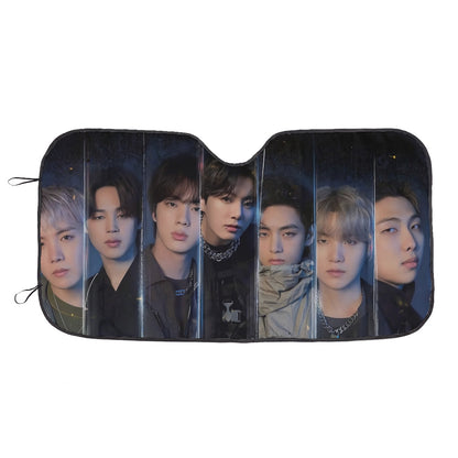 BTS OT7 Faces-  Now in 3 sizes! BT21 Car Windshield Sun Shade -  - Gift for Bangtan Fan, Army Car Sunshade BTS - K-Pop Car