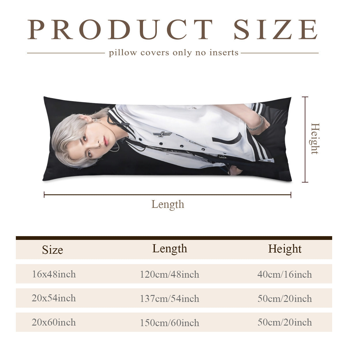 Ateez Yeosang Full Body Pillow Case - Double Sided Full Body Pillowcases - 3 sizes! Aniteez