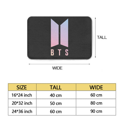 BTS Logo Home Door Area Rugs - Floor mat - Great for Army, BTS fans, house warming gift and more!