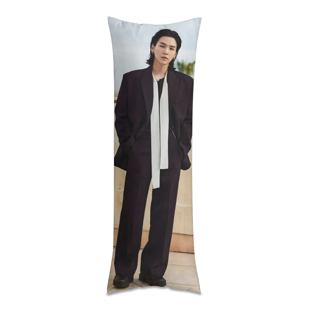 BTS Suga Body Pillow Case - 3 Sizes - BTS Yoongi full size pillow case - BTS Agust D double sided pillowcase